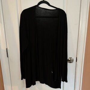 Plus size black cardigan sweater light weight sz 2X